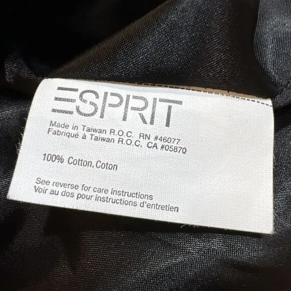 Esprit Vintage Black Velvet Floral Dress Pink Blue Roses Sz 5/6 - Picture 14 of 15